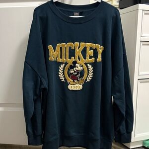 Mickey Graphic Crewneck Sweatshirt - Navy